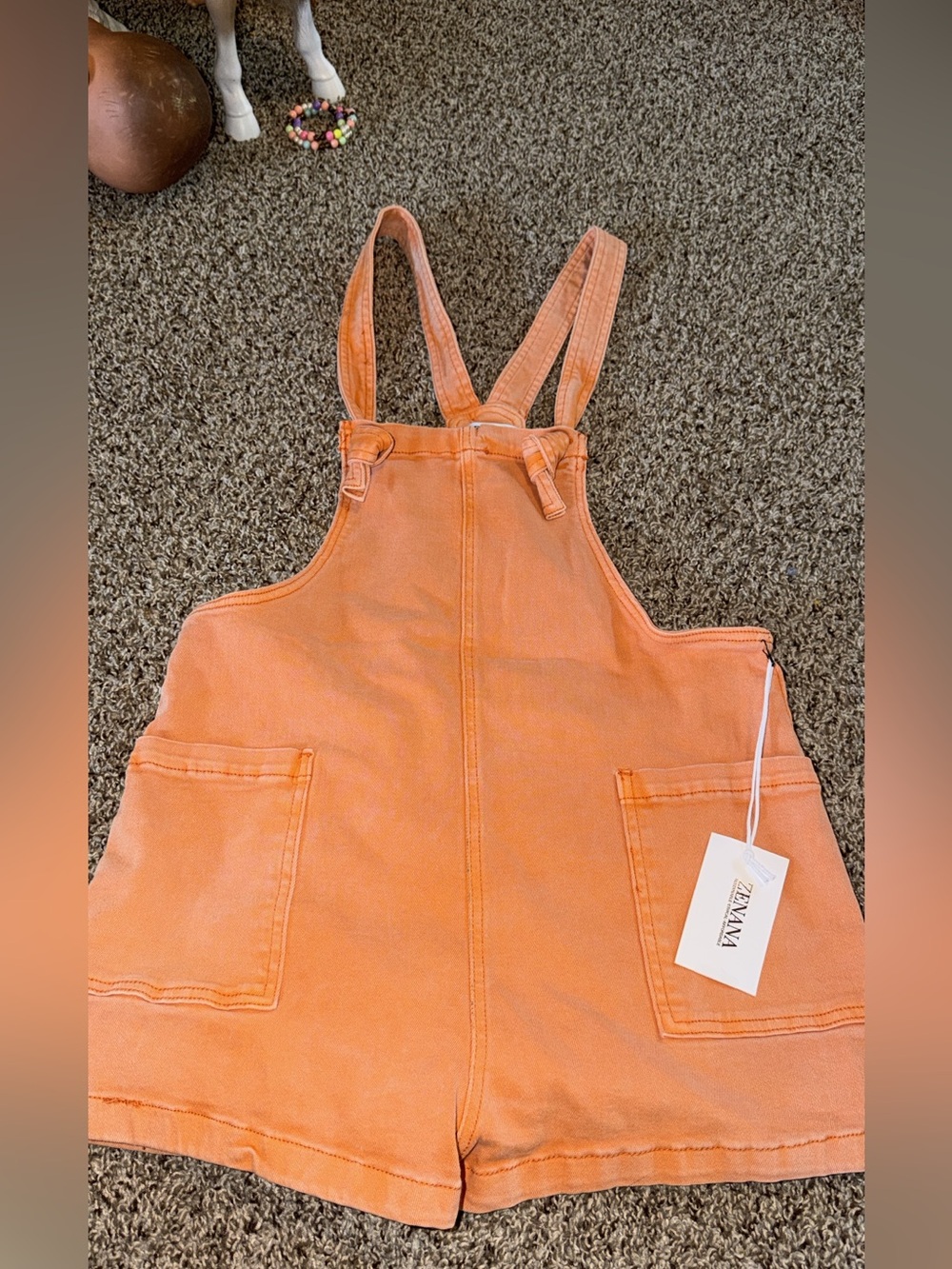 Zenana Orange ShortAlls